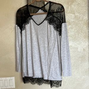 WHBM oversized lace top XS